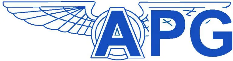 A blue and white logo of the letter a.