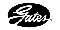 A black and white logo of the word " gates ".