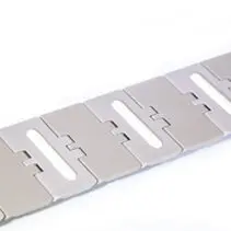 A metal strip with multiple holes for the bottom of it.