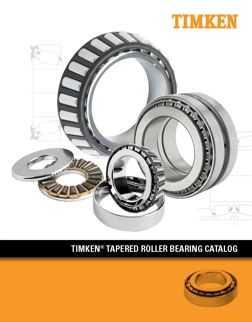 A catalog of timken tapered roller bearing parts.