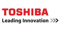 A logo of toshiba is shown.