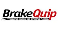 A logo of brake quest, an automotive service and repair shop.