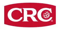 A red and white logo for crc