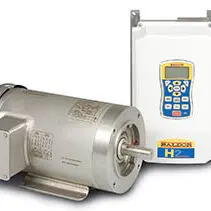 A motor and controller are shown next to each other.